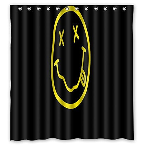 Pinghai - Cortina De Ducha Nirvana, Juego De Cortinas De Baño Con Ganchos, Tamaño 66 X 72 Pulgadas