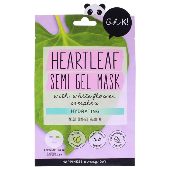 Mascarilla facial en hoja Oh K! Heartleaf hidratante semi gel 25 ml