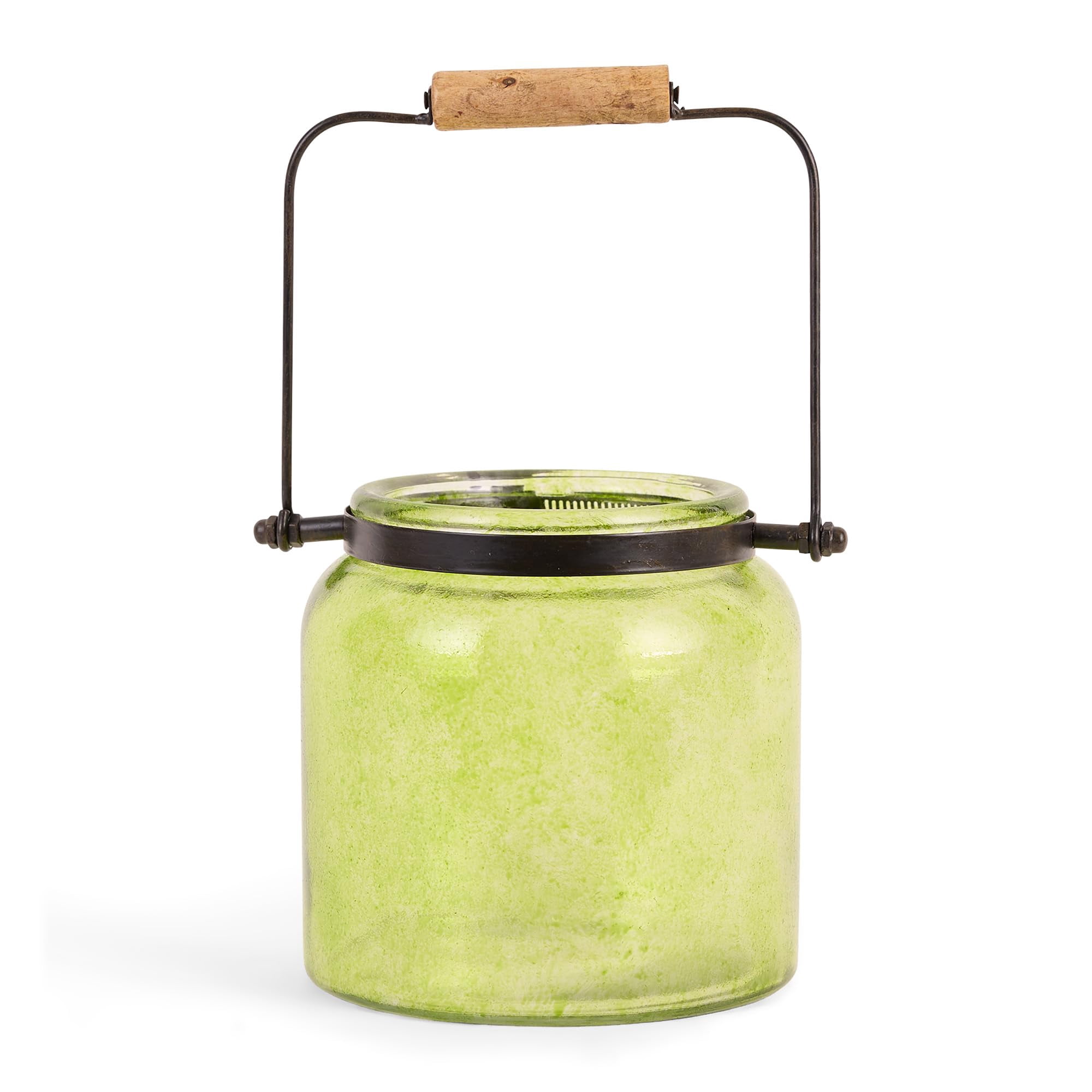 Farol Para Velas Zingz & Thingz, Cristal Con Parte Superior Abierta Y Mango De 16,5 Cm