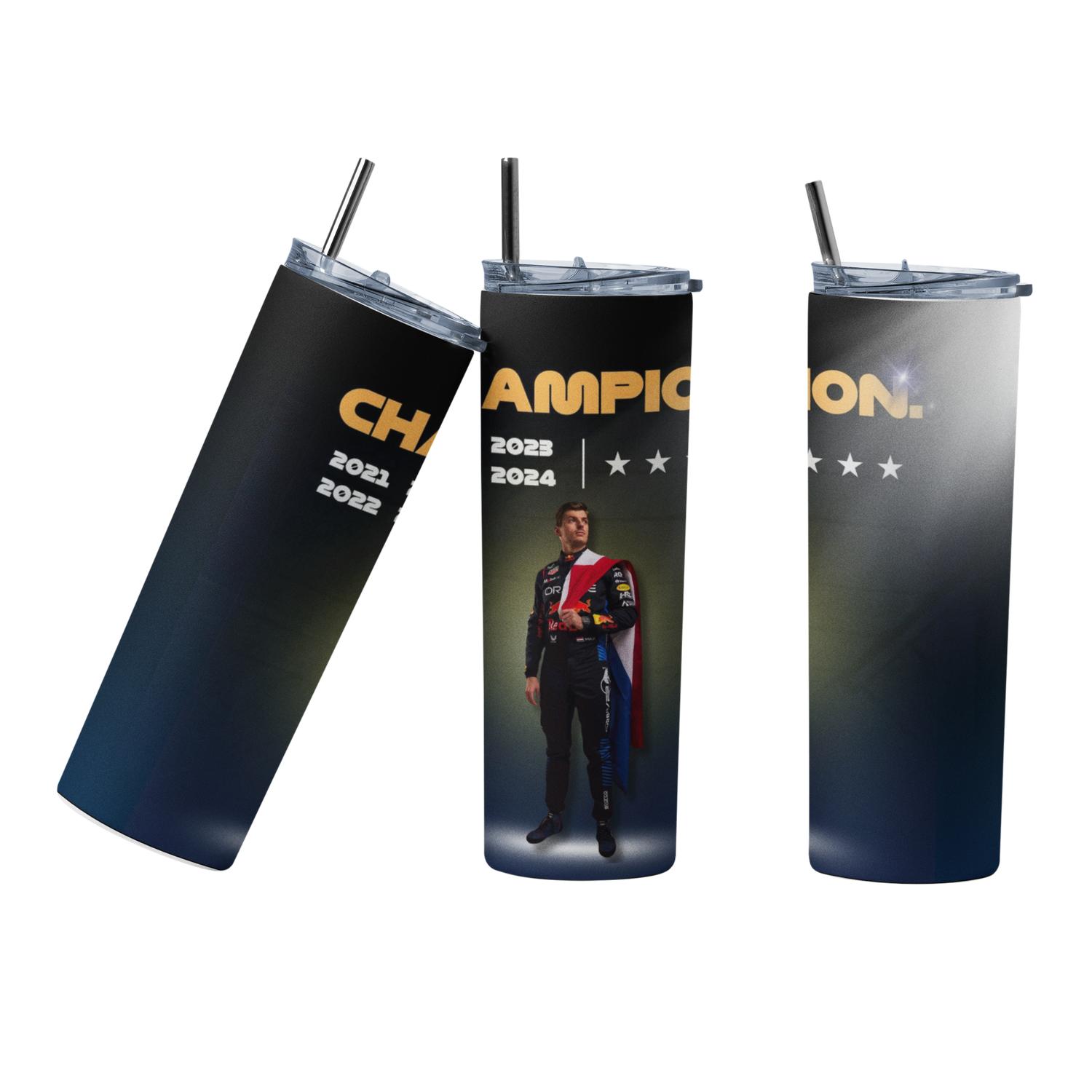 Sm - Termo Botella Termica F1 Verstappen Champions 24 Blanco 1