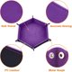 thumbnail image 3 of SIQUK 2 Pcs Dice Tray PU Leather Dice Trays Folding Hexagon, 3 of 3