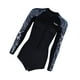 thumbnail image 4 of Traje De Neopreno Corto Para Mujer, Traje De Ba?o Resistente Al Agua Con Cremallera Frontal, Ropa De Playa, Negro XXL, 4 of 5