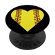 thumbnail image 1 of Soporte para teléfono móvil PopSockets Brave New Look Softbol Heart, 1 of 6