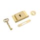 thumbnail image 4 of Juego De Cerradura De Gabinete Con Llave, Cerradura De Cajón Cuadrada Decorativa Para Gabinetes, Cerradura De Cajones, 6,3 Cm X 3,8 Cm X 1 Cm, Dorado, 4 of 5