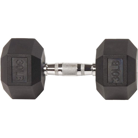 Mancuerna Fitvids Sporzon! Hexagonal con Recubrimiento de Goma, Individual, Negra