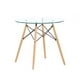 thumbnail image 1 of Mesa de Vidrio Redonda Elida 80cm - Diseño Clásico y Resistente blanco 80 cm, 1 of 4