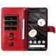 thumbnail image 4 of Funda tipo cartera para Google Pixel 7A con bolsillo con cremallera y ranuras para tarjetas – Función de soporte Rojo, 4 of 6