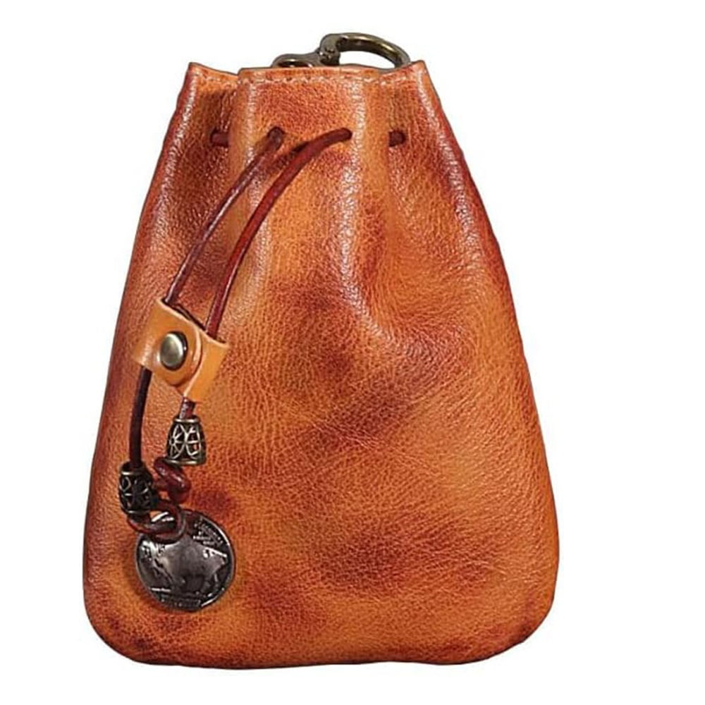 Xusx111 - Cuero Mini Bolso Vintage - Cordón Moneda Bolso De Tarjeta Bolso De Cambio De Bolso De Llave - Personalidad Moneda Bolso Para Hombres Y Mujeres - Marrón