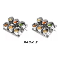 Genérico - Pack 2 Especieros Frascos Condimentos Cocina Magnéticos