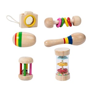 Magideal - 6X Juguetes De Madera Montessori Para Bebés, Juguetes Para Recién Nacidos De 0, 6 Y 12 Meses