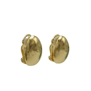 Elbauldejuma - Aros A Presión Gota Espejo Bañada En Oro 14Kl Sin Perforación Earcuff