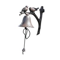 Magideal - Timbre Retro, Campana De Bienvenida, Pareja De Pájaros, Granja Y Puerta Delantera, Campana De Hierro Para Patio, Adorno De Pared, Campana De Cena, Pue