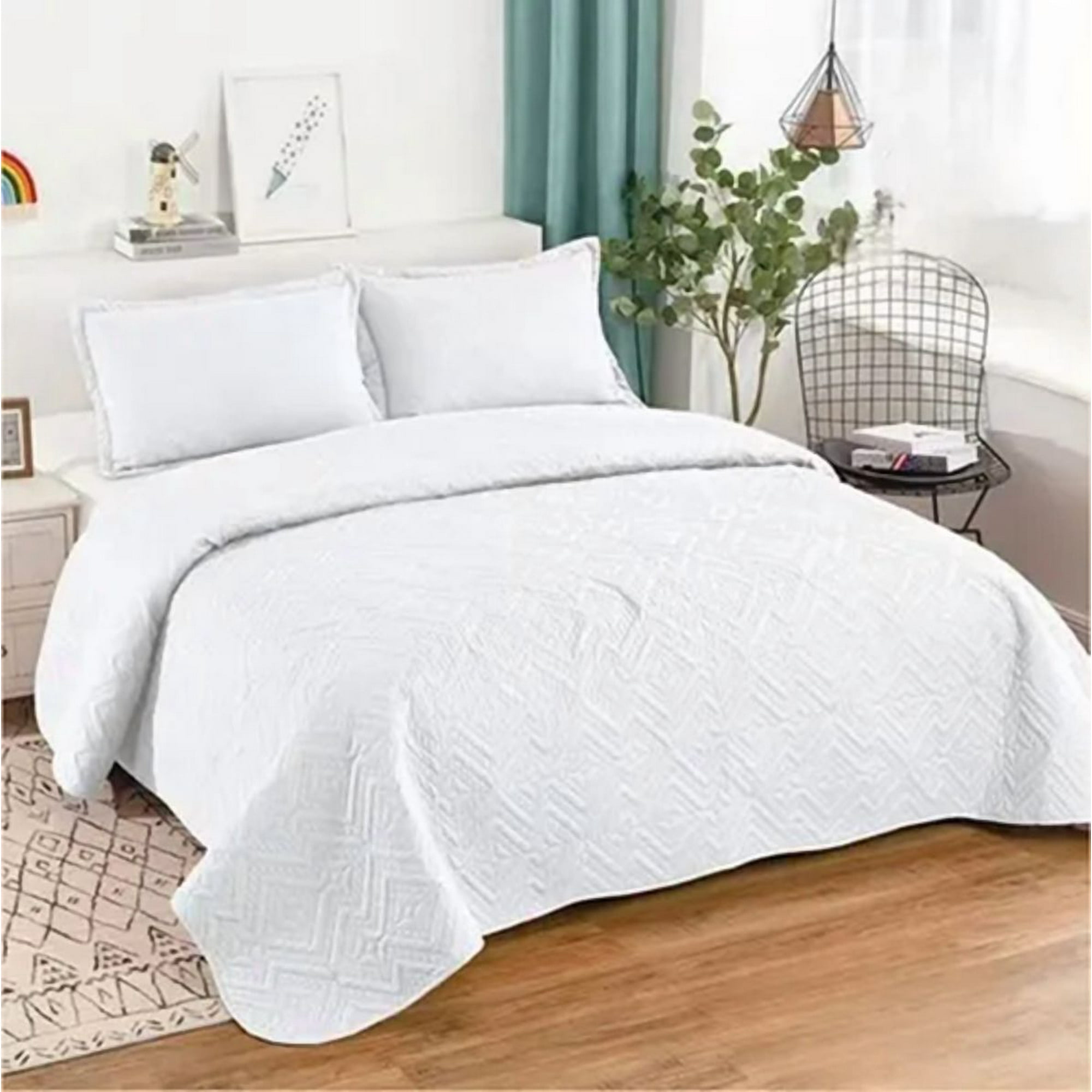 Genérico - Quilt Verano Blanco 2 Plazas 230x250cm