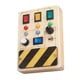 thumbnail image 1 of Tablero ocupado para niños pequeños, material didáctico, madera con botones de interruptor de luz, actividades del tablero de interruptor LED, tablero vocero, 1 of 5