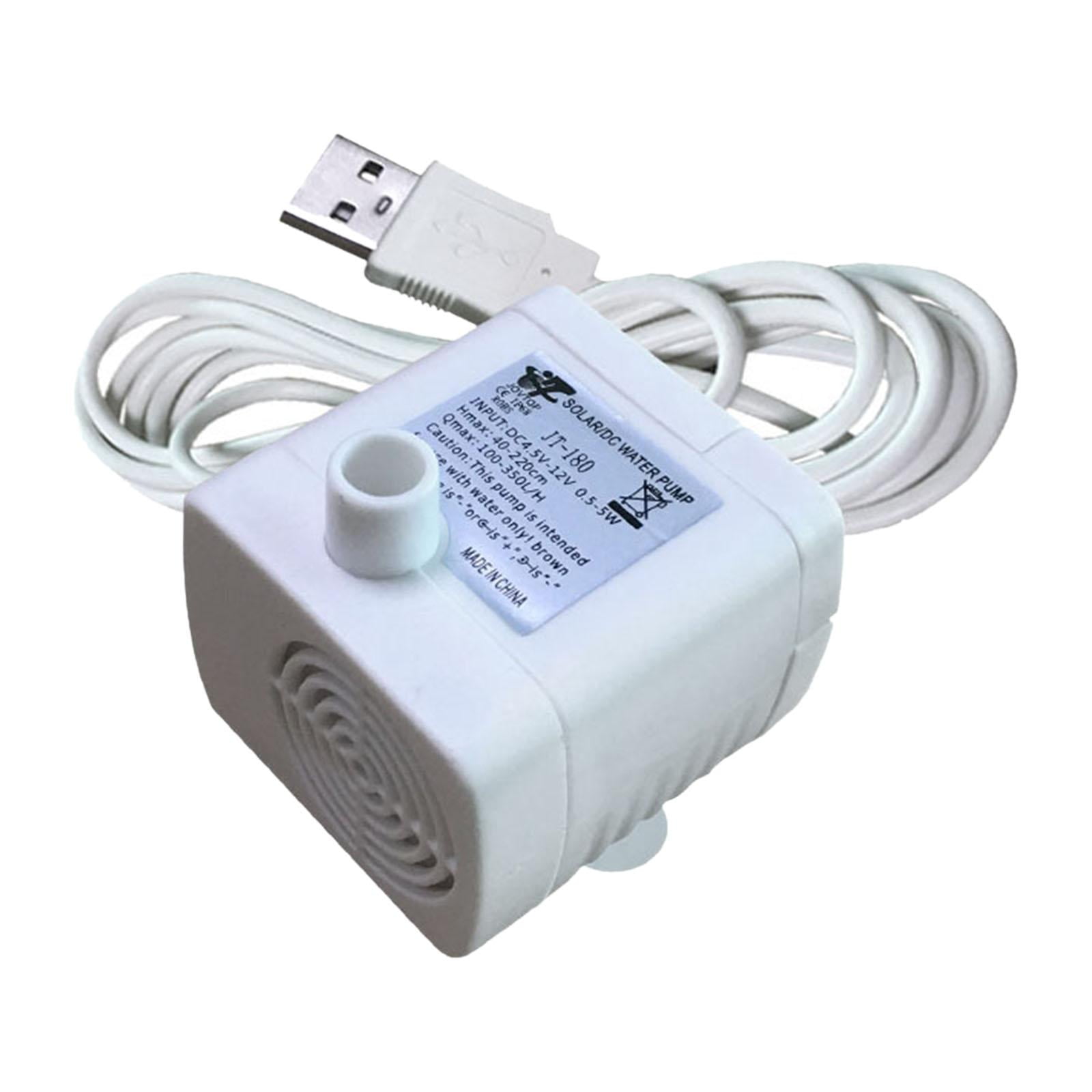 Bomba De Agua Sumergible Bomba De Fuente Silenciosa Para Acuario Hidropónico Estatuario Blanco 5V