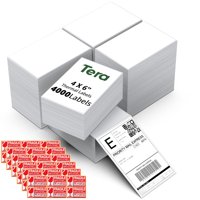 Etiquetas Térmicas Tera 4X6 Paquete De 4000 Hojas Plegadas Para Envío