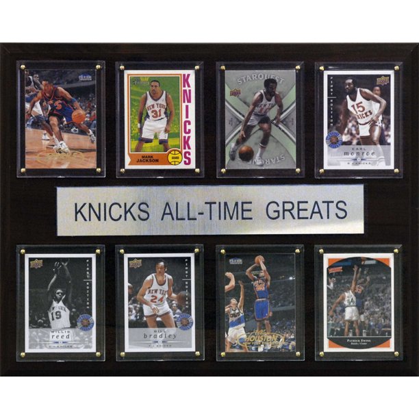 Placa EGGORY de la NBA New York Knicks con los mejores jugadores de todos los tiempos, +8 cartas