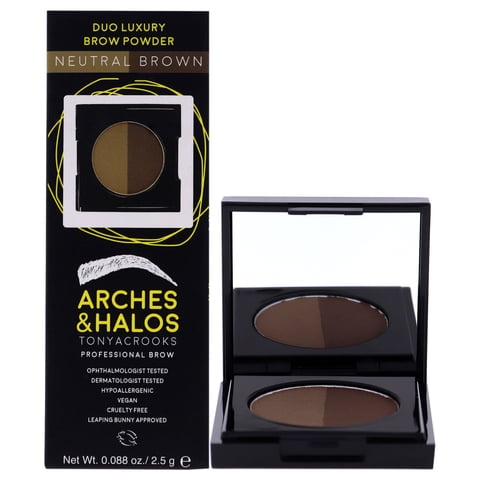 Arches And Halos - Polvo Para Cejas Duo Luxury - Marrón Neutro De Para Mujeres - 0,088 Cejas