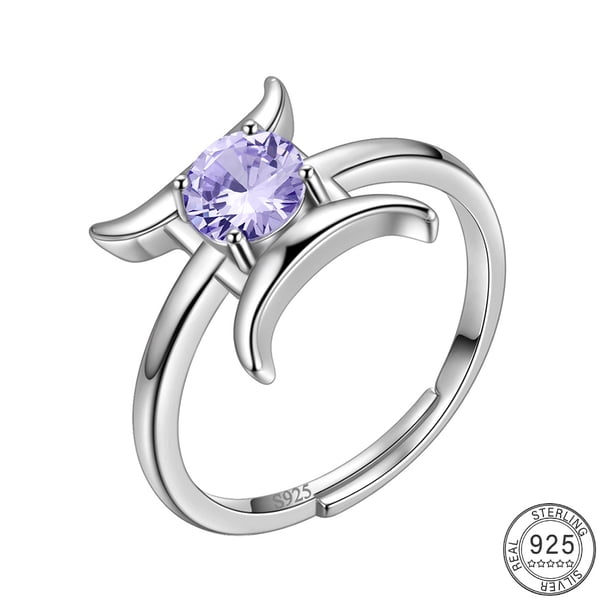 Stunning 925 Sterling Silver Constellation Ring with Zircon Adjustable Design - Perfect Gift for Women