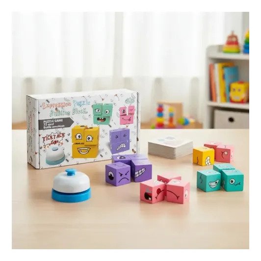 Juego Didáctico Rompecabezas Emoji Con Timbre 72 Piezas