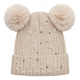 thumbnail image 1 of Gorro Dos Pompon Diseño Perlas Forrado Con Chiporro, 1 of 3