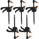 thumbnail image 1 of 5 abrazaderas de barra de 4 pulgadas para carpintería, abrazaderas de agarre rápido con gatillo, abrazaderas de trinquete de una mano para carpintería, mini abrazaderas de barra pequeña para carpinter, 1 of 7