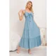 thumbnail image 2 of Maxi Vestido Mujer Largo Liso Tirantes Ajustables Eventos Fiesta 3361, 2 of 3