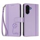 thumbnail image 3 of Funda Cartera Trébol para Samsung Galaxy A36 5G con Ranuras Tarjetas y Carga Inalámbrica Morado claro, 3 of 6