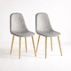 thumbnail image 1 of Pack de 2 Sillas Spoon Terciopelo - Gris, 1 of 7