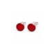 thumbnail image 1 of Aros Granate Circular Plata 950 Mujer Elegantes Piedra Rojo., 1 of 4