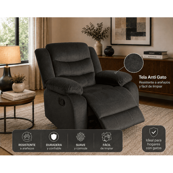 Berger Reclinable Relaxline Chocolate Oscuro Felpa