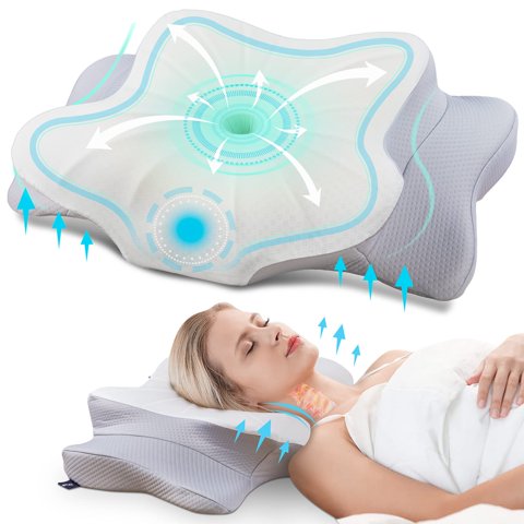 Almohada Cervical Donama Contour, Espuma Viscoelástica, Soporte Para Cuello