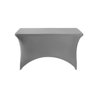 Tododescuento - Mantel Forro Spandex Para Mesa Plegable 1.80 Mts, Gris