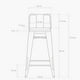 thumbnail image 4 of Taburete Medio 66 Tolix Asiento madera c/ resp Blanco, 4 of 4