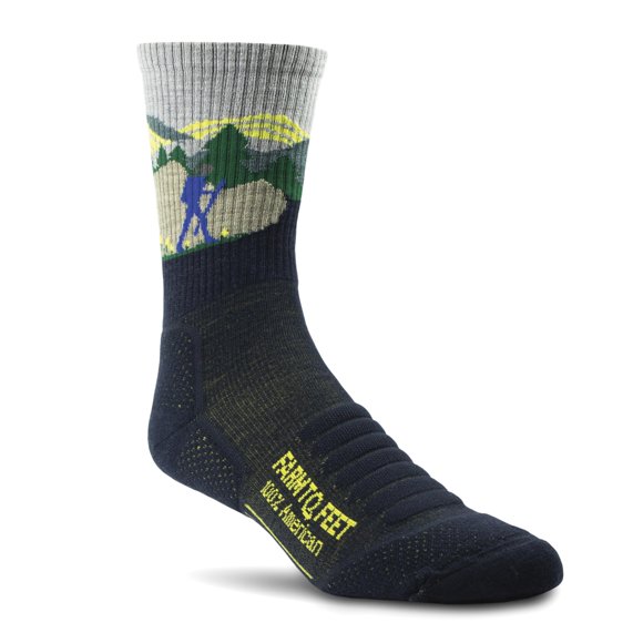 Calcetines Farm to Feet Total Eclipse Blue Ridge, 1 par
