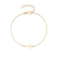 Heshpaws - Brazalete Cruz Religiosa De Plata De Ley