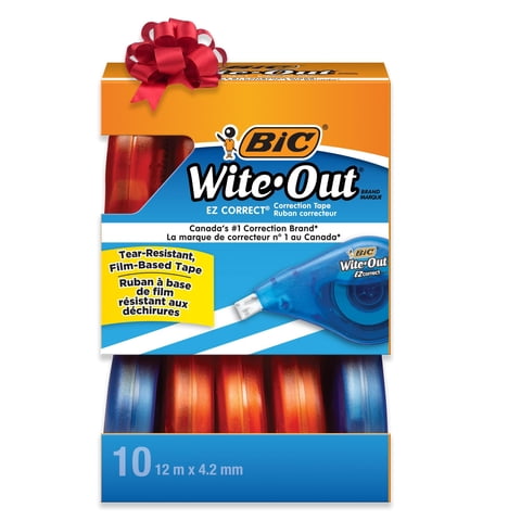 Cinta Correctora Bic Bicwotap10 Wie-Out (R) 471,6 Cm, Paquete De 10