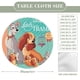 thumbnail image 2 of La dama y el vagabundo-theme Fitted Round Tablecloths Elastic Edged Table Covers Waterproof Table Cloth for Kitchen Holiday Party Tables Decor 120cm, 2 of 6