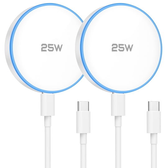 Cargador Magsafe Tndaji 25w Pack De 2 Almohadillas Inalámbricas Con Cable De 6 Pies