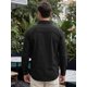 thumbnail image 3 of INSPIRE CHIC Camisa de Trabajo Casual para Hombre con Bolsillos en el Pecho, Manga Larga, Camisa de Carga para Exteriores XL Negro, 3 of 6