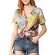 thumbnail image 2 of INSPIRE CHIC Edición Camisas de Mujer Camisetas Hawaianas de Manga Corta Tropical Floral con Botones Abajo L Rosa, 2 of 8