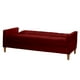 thumbnail image 3 of Futón Sofá Cama Genova Tela Velvet Burdeo, 3 of 7