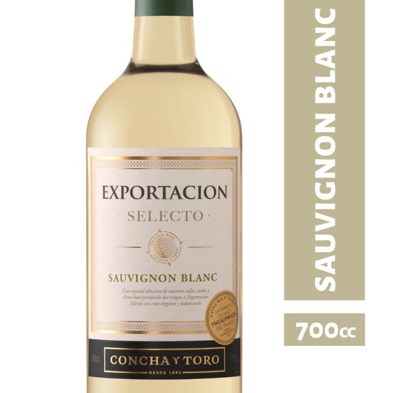 Vino Blanco Sauvignon Blanc 11.5° Botella 700 cc Exportación Selecto