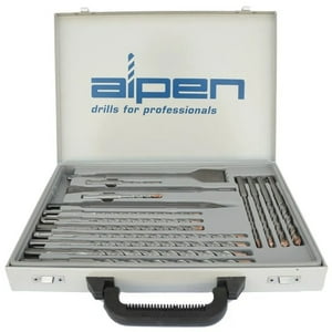 Alpen - Set 16 Piezas De Brocas, Puntos Y Cinceles Sds Plus - Hormigón - F4 Forte