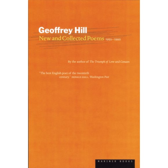 Libro Ecco Geoffrey Hill – Poemas Nuevos y Recogidos 1952-1992