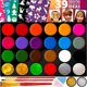 thumbnail image 1 of Kit de Pintura Facial Zenovika con 24 Colores, Plantillas y Pinceles, 1 of 6