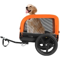 Remolque Para Bicicleta Para Perros Sepnine, 30 Kg De Capacidad, Plegable, Naranja