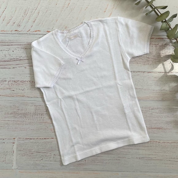 Camiseta M/c Basica Niña Algodón Pima - Talla 4 AÑOS