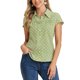 thumbnail image 1 of INSPIRE CHIC Camisetas Vintage de Manga Corta para Mujer de Regreso a Clases Camisa de Lunares con Botones L Verde, 1 of 6