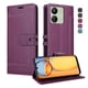 thumbnail image 1 of Premium Wallet Case for Xiaomi Redmi 13C with Card Slots & Kickstand, Flip Cover Purple, 1 of 6